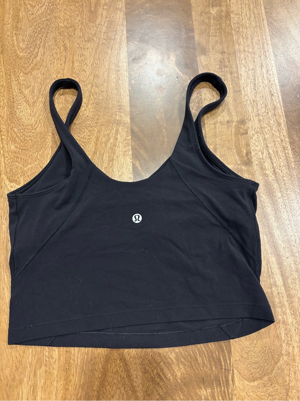 lululemon athletica Black Cropped Tank Top with Logo